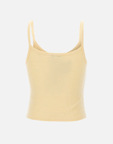 SPORTY & RICH Top "Signature Logo House Tank" YELLOW Donna 