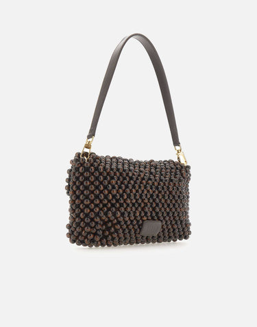 STAUD Borsa a spalla "Timmy" BROWN Donna 