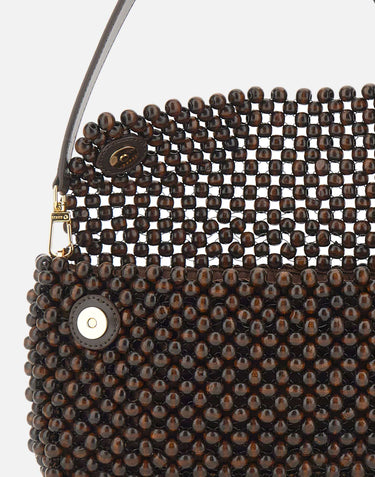 STAUD Borsa a spalla "Timmy" BROWN Donna 