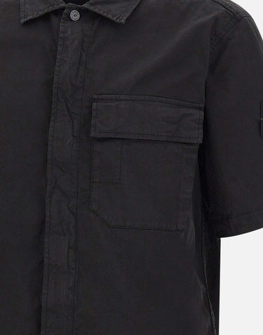 Camicia in twill di cotone biologico stretch 1100025S0A10 V0029 STONE ISLAND 