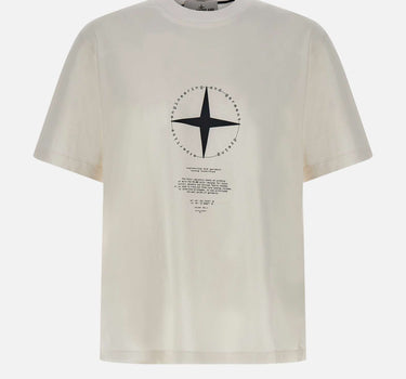 STONE ISLAND T-shirt in jersey di cotone WHITE Uomo 