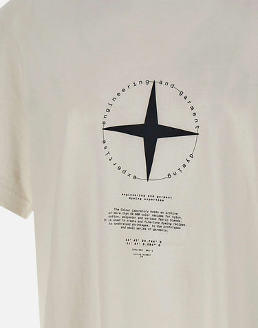 STONE ISLAND T-shirt in jersey di cotone WHITE Uomo 