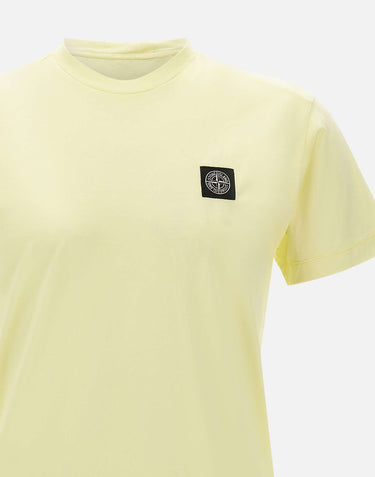 STONE ISLAND T-shirt in cotone YELLOW Uomo 