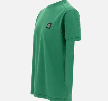 STONE ISLAND T-shirt in cotone GREEN Uomo 