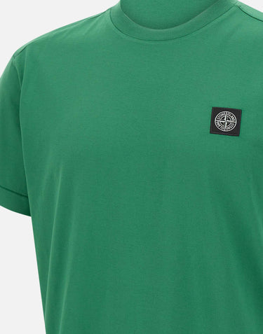 STONE ISLAND T-shirt in cotone GREEN Uomo 