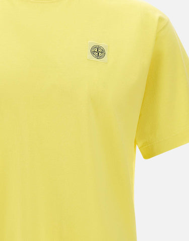 STONE ISLAND T-shirt in jersey di cotone biologico pettinato YELLOW Uomo 