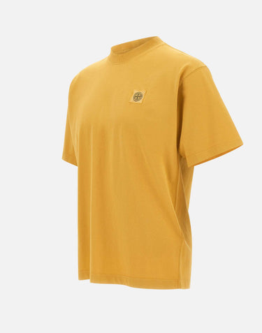 STONE ISLAND T-shirt in jersey di cotone biologico pettinato ORANGE Uomo 