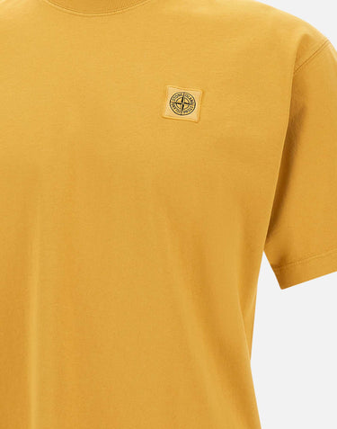 STONE ISLAND T-shirt in jersey di cotone biologico pettinato ORANGE Uomo 