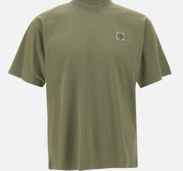 STONE ISLAND T-shirt in jersey di cotone biologico pettinato GREEN Uomo 