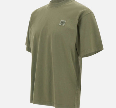 STONE ISLAND T-shirt in jersey di cotone biologico pettinato GREEN Uomo 