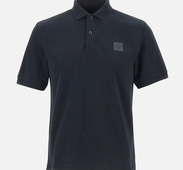 STONE ISLAND Polo in cotone BLACK Uomo 