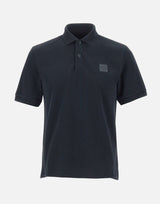 STONE ISLAND Polo in cotone BLACK Uomo 