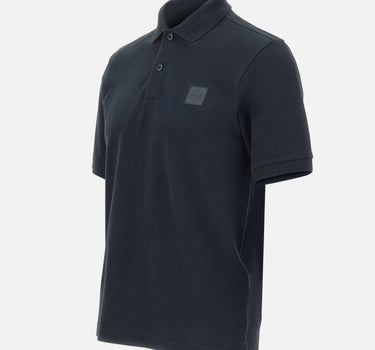 STONE ISLAND Polo in cotone BLACK Uomo 