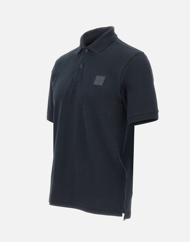 STONE ISLAND Polo in cotone BLACK Uomo 