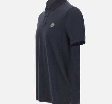 STONE ISLAND Polo in piqué di cotone BLUE Uomo 