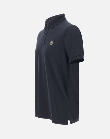 STONE ISLAND Polo in piqué di cotone BLUE Uomo 