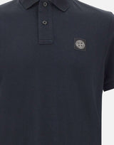 STONE ISLAND Polo in piqué di cotone BLUE Uomo 