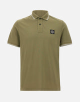 STONE ISLAND Polo in piqué di cotone GREEN Uomo 