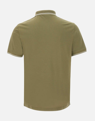STONE ISLAND Polo in piqué di cotone GREEN Uomo 
