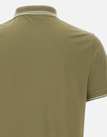 STONE ISLAND Polo in piqué di cotone GREEN Uomo 