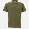 STONE ISLAND Polo in piqué di cotone GREEN Uomo 