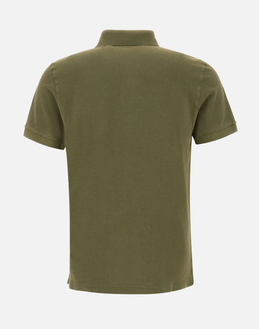 STONE ISLAND Polo in piqué di cotone GREEN Uomo 
