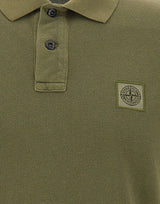 STONE ISLAND Polo in piqué di cotone GREEN Uomo 
