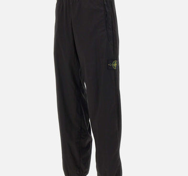 STONE ISLAND Pantalone in tela di cotone stretch "Paracadute" BLACK Uomo 