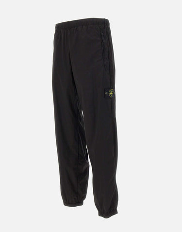 STONE ISLAND Pantalone in tela di cotone stretch "Paracadute" BLACK Uomo 
