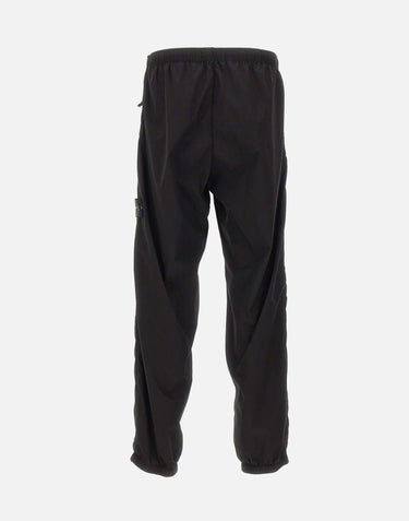 STONE ISLAND Pantalone in tela di cotone stretch "Paracadute" BLACK Uomo 