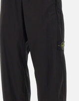 STONE ISLAND Pantalone in tela di cotone stretch "Paracadute" BLACK Uomo 