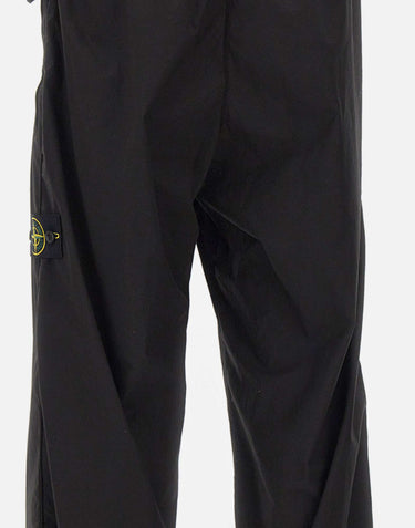 STONE ISLAND Pantalone in tela di cotone stretch "Paracadute" BLACK Uomo 