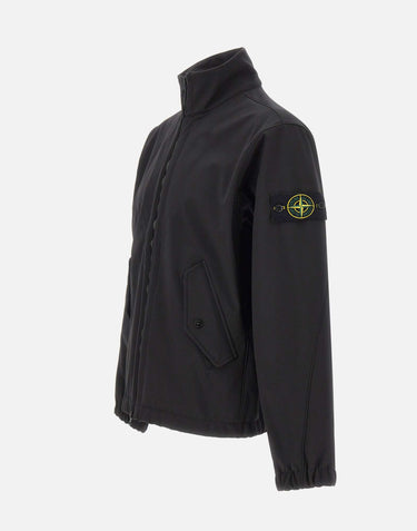 STONE ISLAND Giacca "Light Soft Shell-R E.Dye Technology" BLACK Uomo 