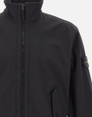 STONE ISLAND Giacca "Light Soft Shell-R E.Dye Technology" BLACK Uomo 