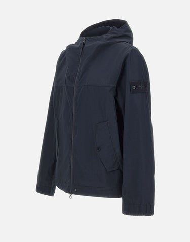 STONE ISLAND Giacca in cotone con cappuccio BLUE Uomo 