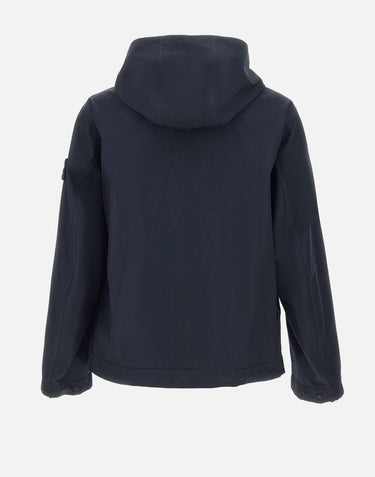 STONE ISLAND Giacca in cotone con cappuccio BLUE Uomo 