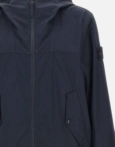 STONE ISLAND Giacca in cotone con cappuccio BLUE Uomo 