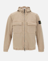 STONE ISLAND Giacca in twill di cotone stretch BEIGE Uomo 