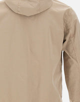 STONE ISLAND Giacca in twill di cotone stretch BEIGE Uomo 