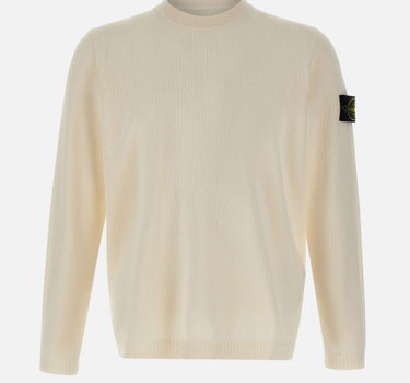 STONE ISLAND Maglia in morbido cotone biologico a punto micro WHITE Uomo 