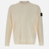 STONE ISLAND Maglia in morbido cotone biologico a punto micro WHITE Uomo 