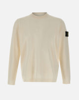 STONE ISLAND Maglia in morbido cotone biologico a punto micro WHITE Uomo 