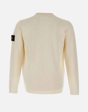 STONE ISLAND Maglia in morbido cotone biologico a punto micro WHITE Uomo 