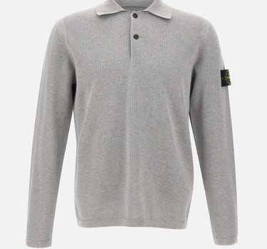 STONE ISLAND Polo in morbido cotone biologico GREY Uomo 