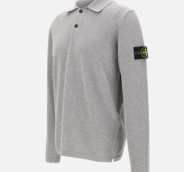 STONE ISLAND Polo in morbido cotone biologico GREY Uomo 
