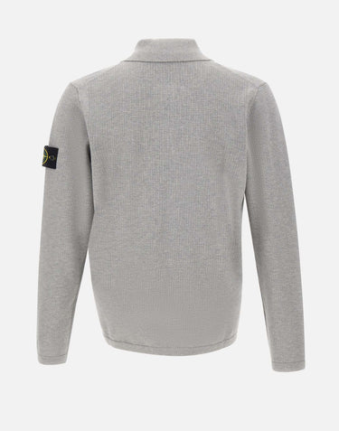 STONE ISLAND Polo in morbido cotone biologico GREY Uomo 