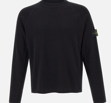 STONE ISLAND Maglione in morbido cotone biologico BLACK Uomo 