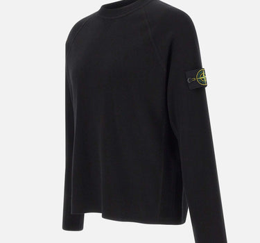 STONE ISLAND Maglione in morbido cotone biologico BLACK Uomo 