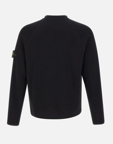 STONE ISLAND Maglione in morbido cotone biologico BLACK Uomo 