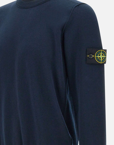 STONE ISLAND Maglia in cotone BLUE Uomo 